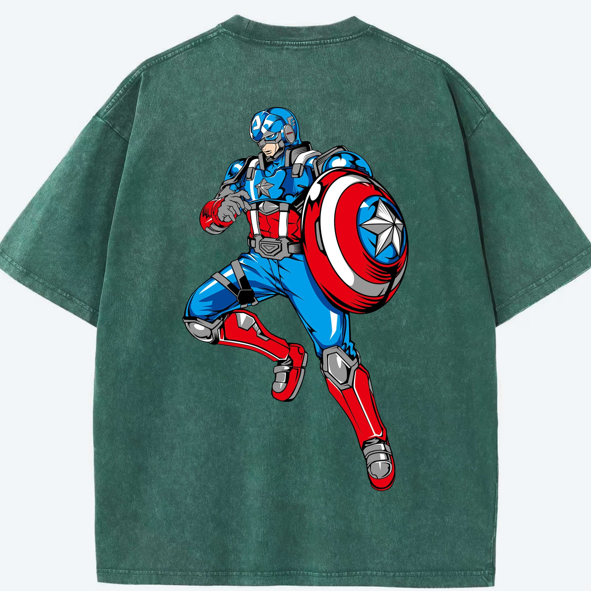 （画像用） アベンジャーズ The Avengers 綿100% ヴィンテージ風 半袖Tシャツ（背面プリント）